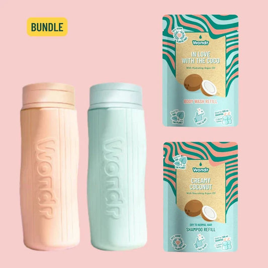 Wondr Liquid Starter Kit - Coconut - Shampoo & body wash